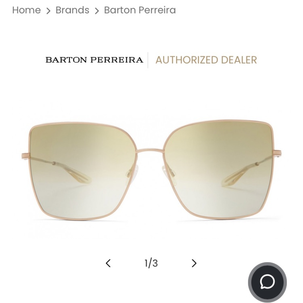 Barton Perreira Mystere Unisex sunglasses Gold / Yellow Mirror - 61/15/145